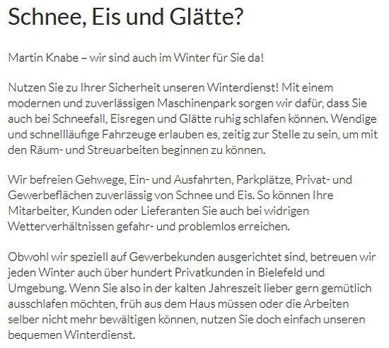 Winterdienst